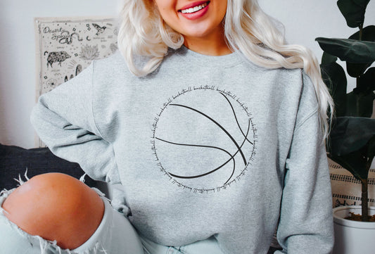 Chic Basketball Word Art Sweatshirt