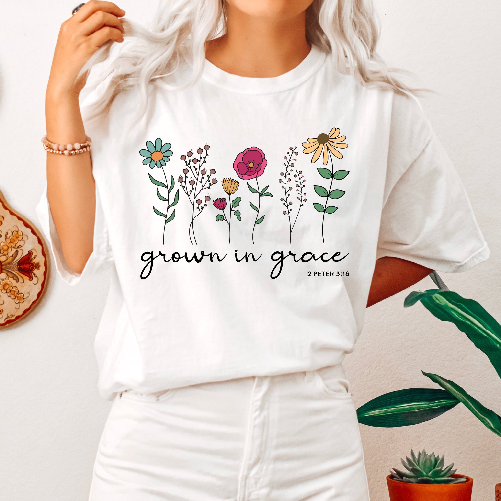 Grown In Grace Floral BK T-Shirt
