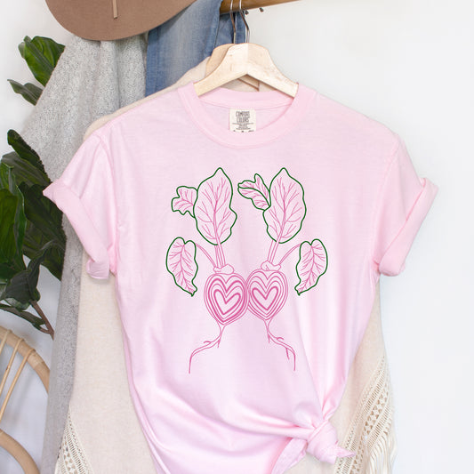 Heart Beet Vegetable Lover Comfort Colors Tshirt