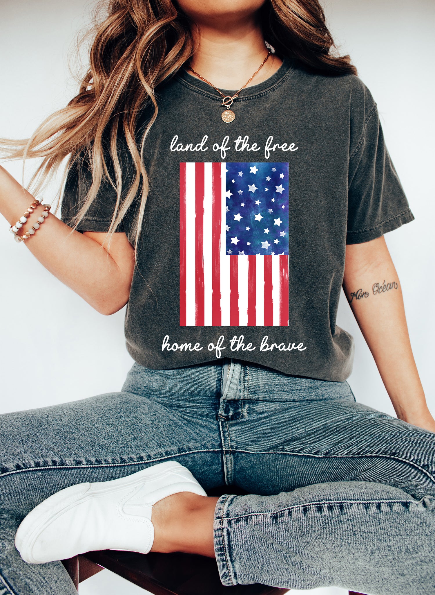 Land Of The Free WH Patriotic T-Shirt
