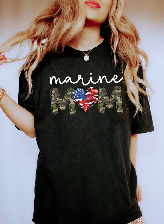 Marine Mom Comfort Colors Tshirt