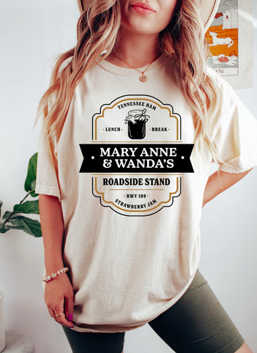 Marry Anne and Wanda's Roadside Stand Music Lover T-Shirt
