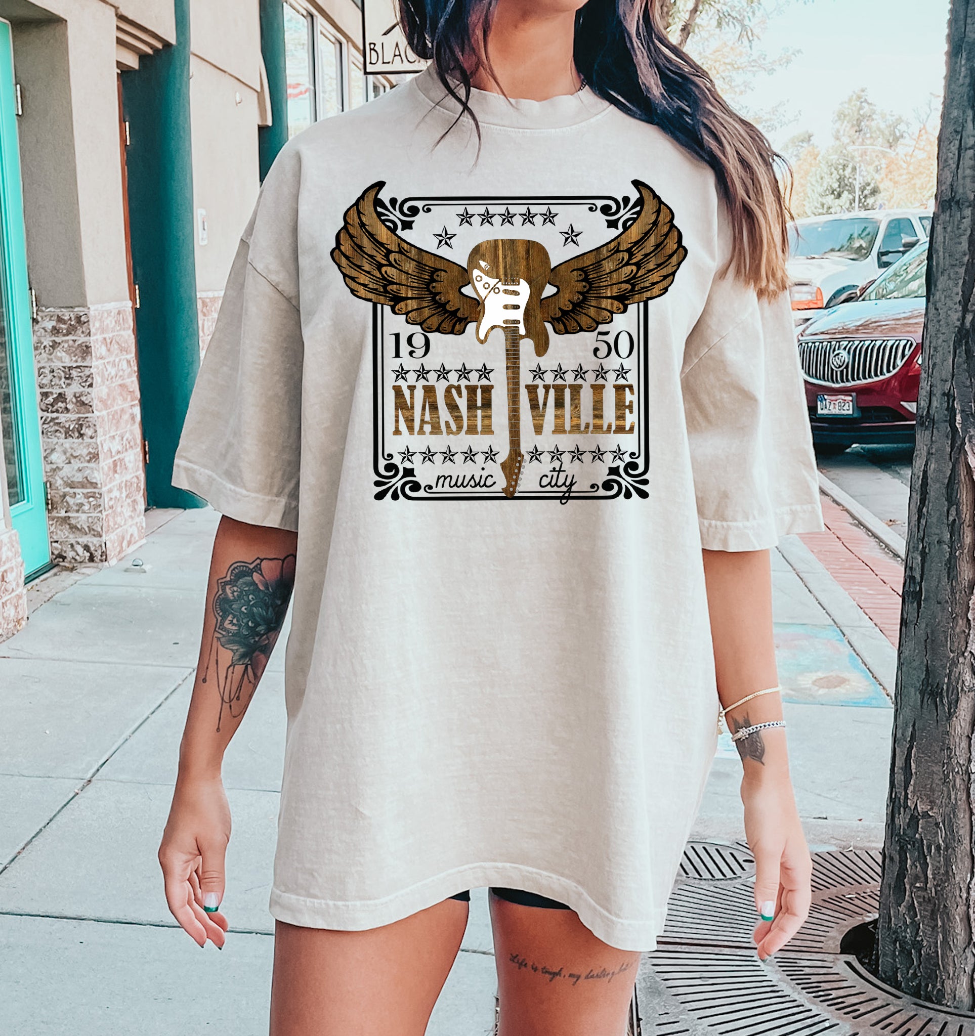Nashville Music City 1950 Music Lover T-Shirt