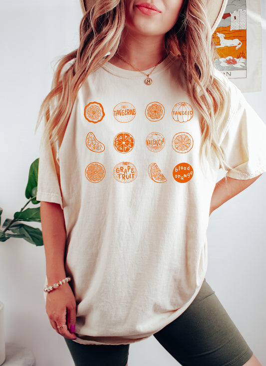 Orange Lovers Fruit Foodie Comfort Colors Tshirt