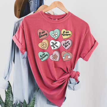 Positivity Hearts Retro T-Shirt