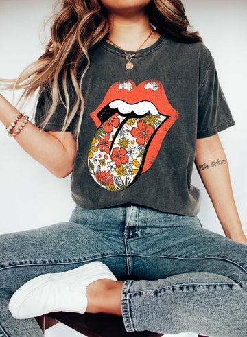 Retro Lips Rock & Roll T-Shirt