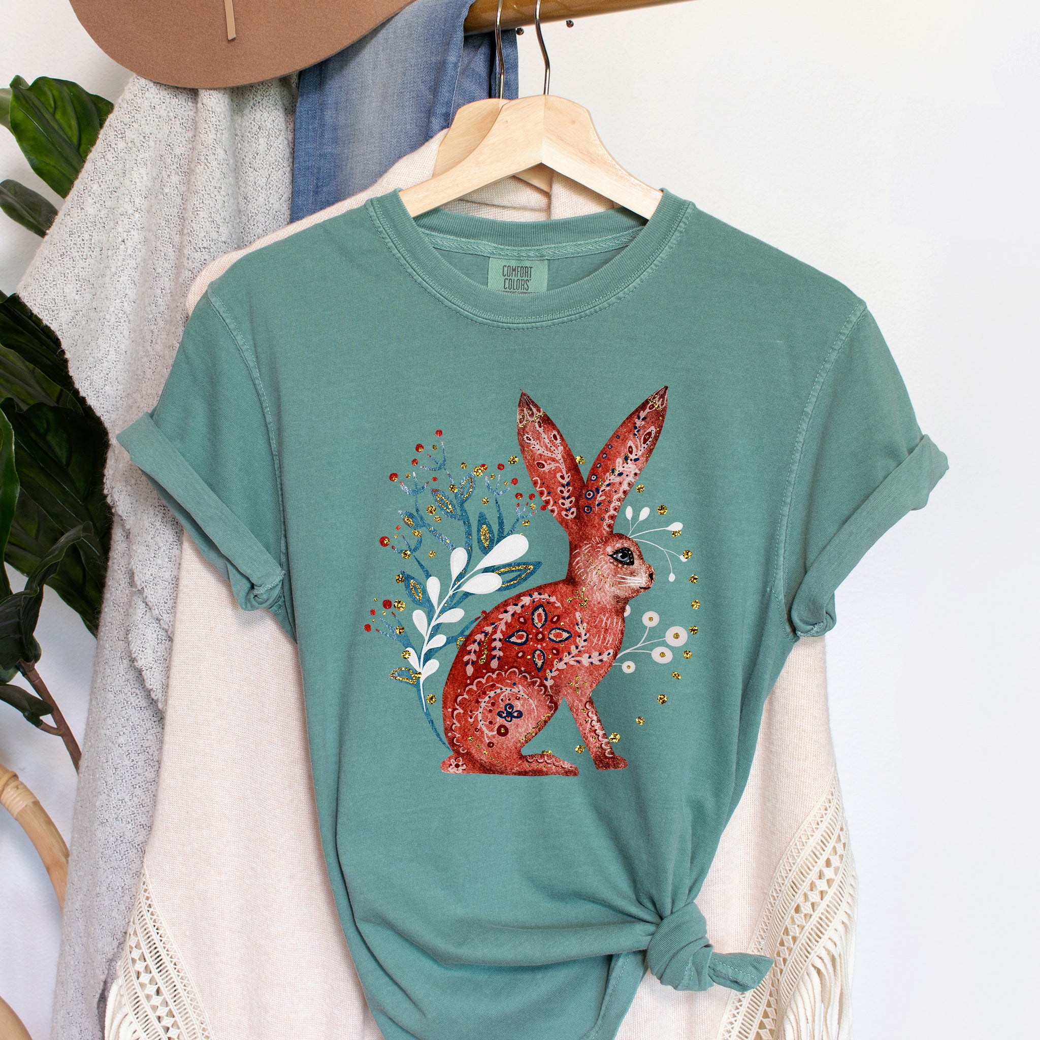 Scandinavian Folk Bunny T-Shirt