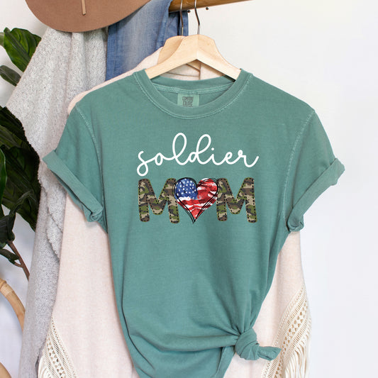 Soldier Mom Comfort Colors Tshirt