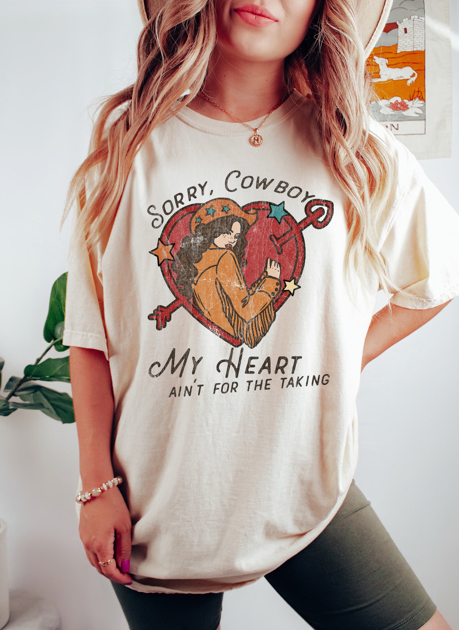 Sorry Cowboy My Heart Ain't For The Taking Comfort Colors Tshirt