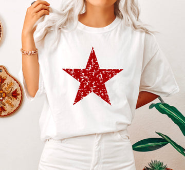Vintage Red Star Patriotic 4th of July T-Shirt