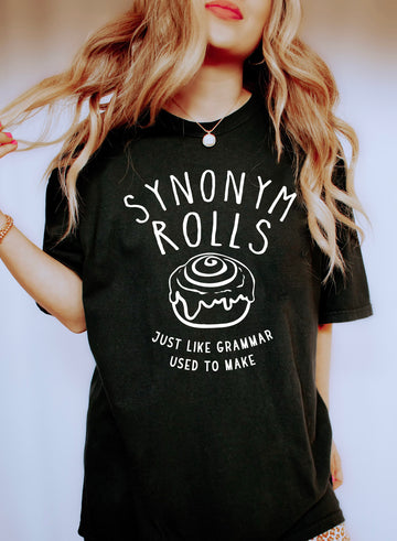 Synonym Rolls Funny Teacher WH T-Shirt