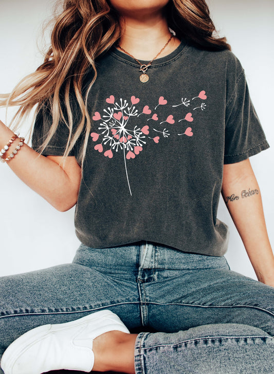 Dandelion Valentine's Day Comfort Colors Tshirt