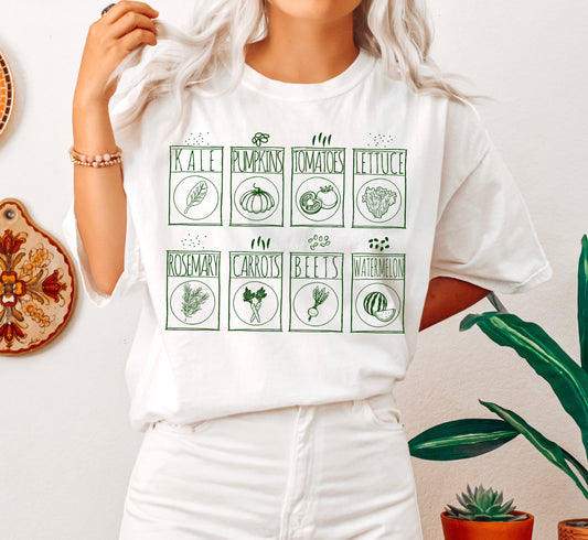 Vegetable Lover Gardening Vegan Kale Comfort Colors Tshirt