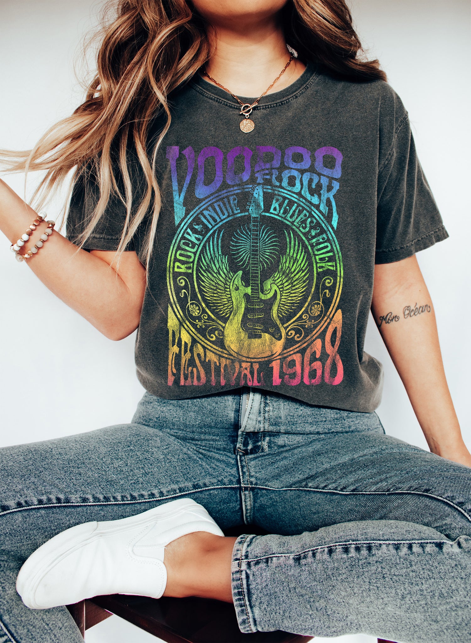 Voodoo Rock Festival Vintage Retro Music T-Shirt