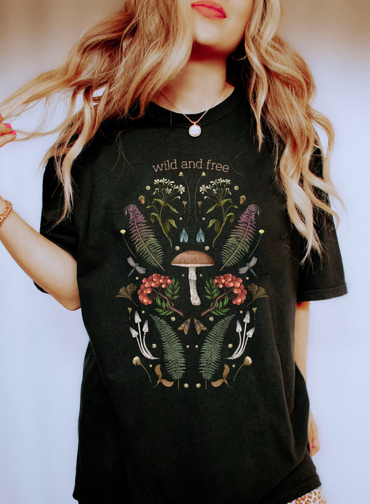 Wild And Free Mystical Vintage Comfort Colors Tshirt