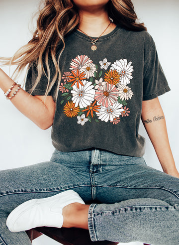 Boho Chic Wildflower Floral T-Shirt