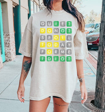 Quiet Do Not Spoil Word Game T-Shirt